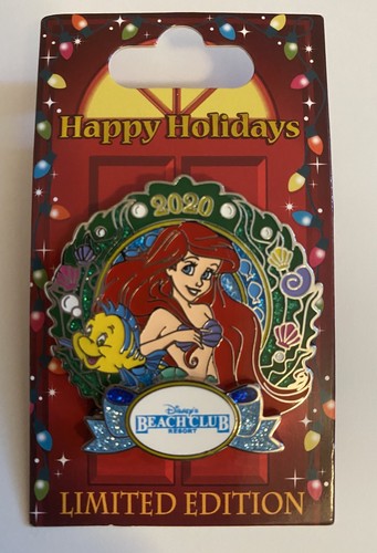 Disney 2020 Beach Club Resort Ariel Happy Holiday Limited Pin New with Card - 第 2/3 張圖片
