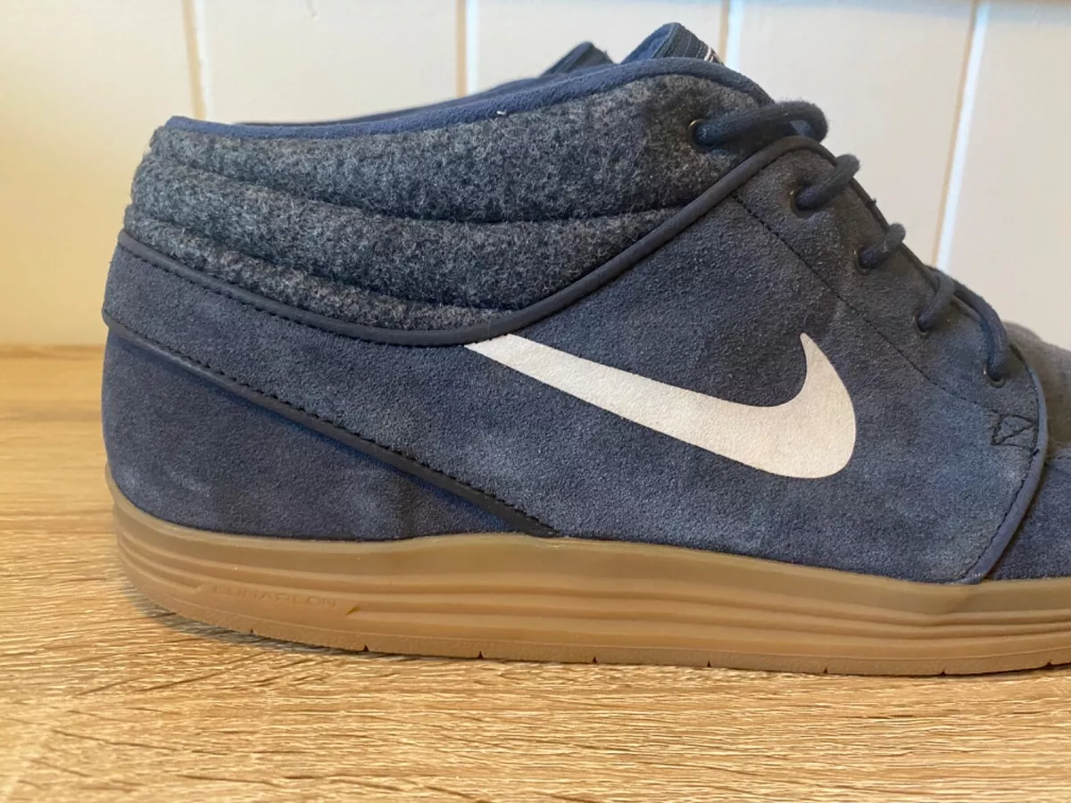 Zoom Stefan Janoski Mid Suede Gum Skateboard Shoes US Lunarlon NWOB | eBay