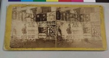 Bill Posting New York City Anthony Stereoview Photo Grecian Bend Minstrels
