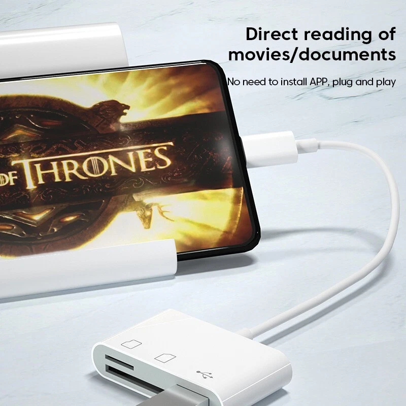 Adaptador 3 en 1 Tipo C USB OTG Lector de Tarjetas SD/TF para Teléfono Samsung Android Foto 2 de 4