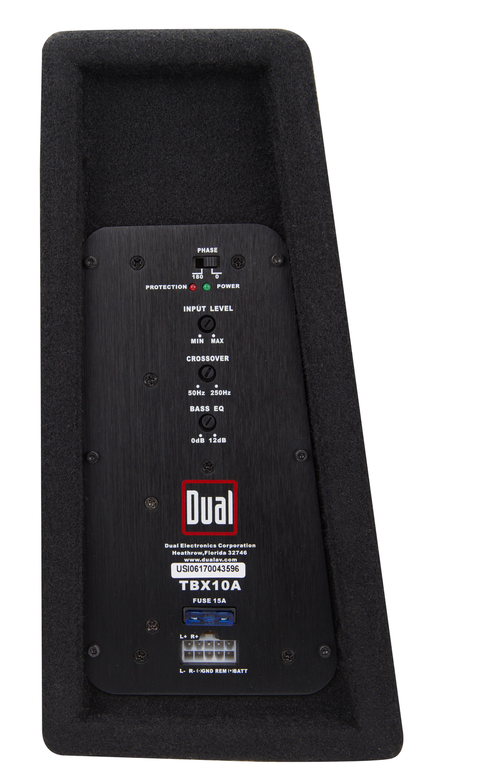 dual 10 inch subwoofer with built in amp