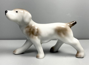 Vtg English Setter Porcelain Figurine Hunting Dog Statue Made Japan Collectible