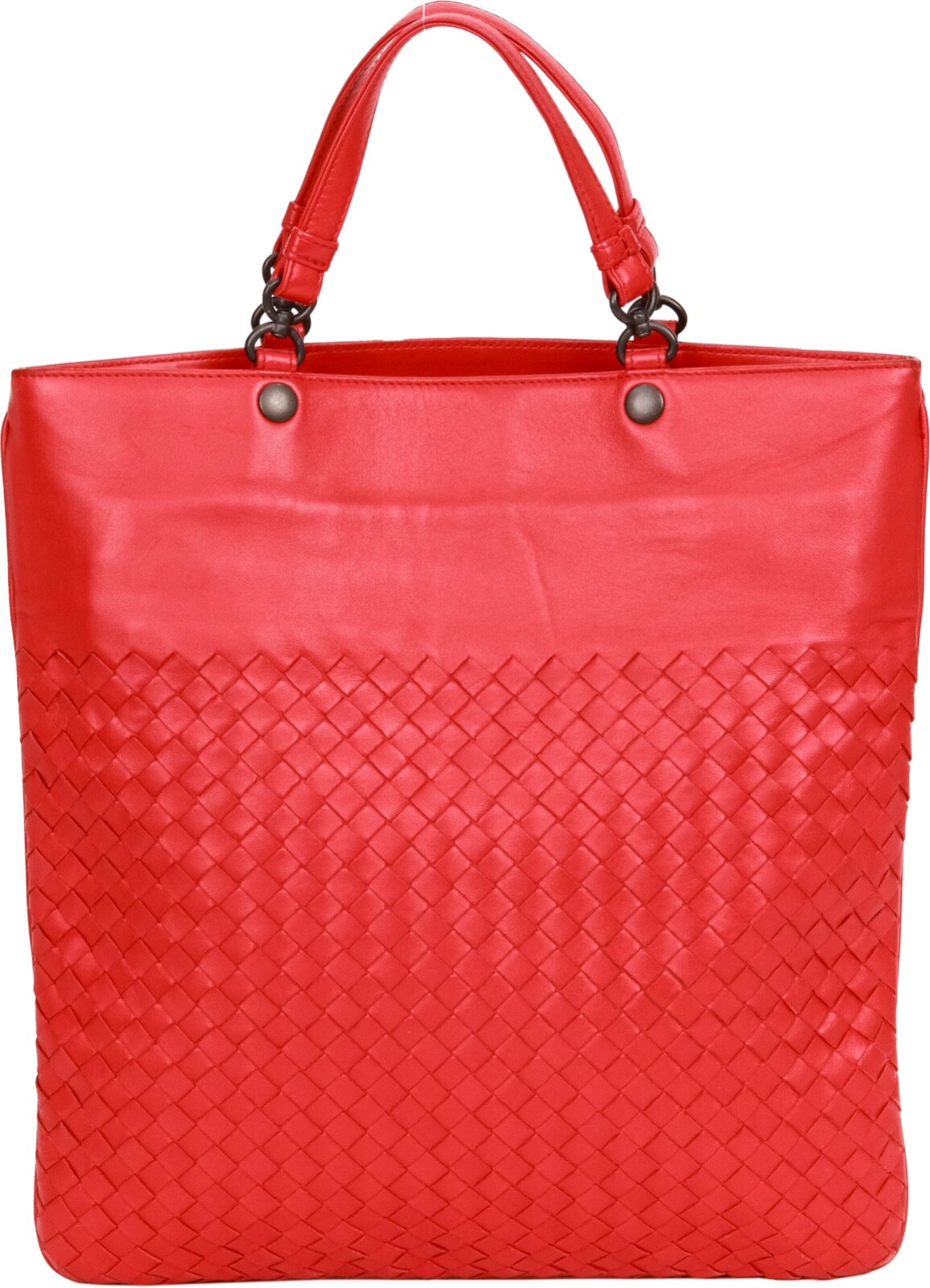 Bottega Veneta Tomato Red Intrecciato Leather Cabat Leather Tote Bag RRP £1,290