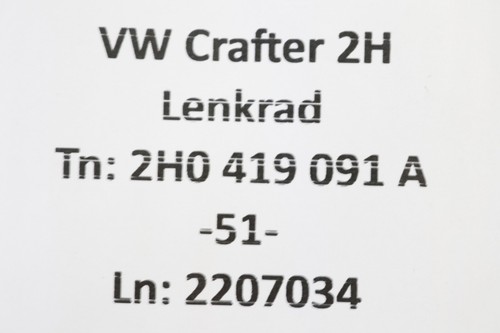 2H0419091A C E Lederlenkrad Leder Lenkrad E74 Schwarz ORIGINAL VW Amarok I 2H S1 - Picture 14 of 14