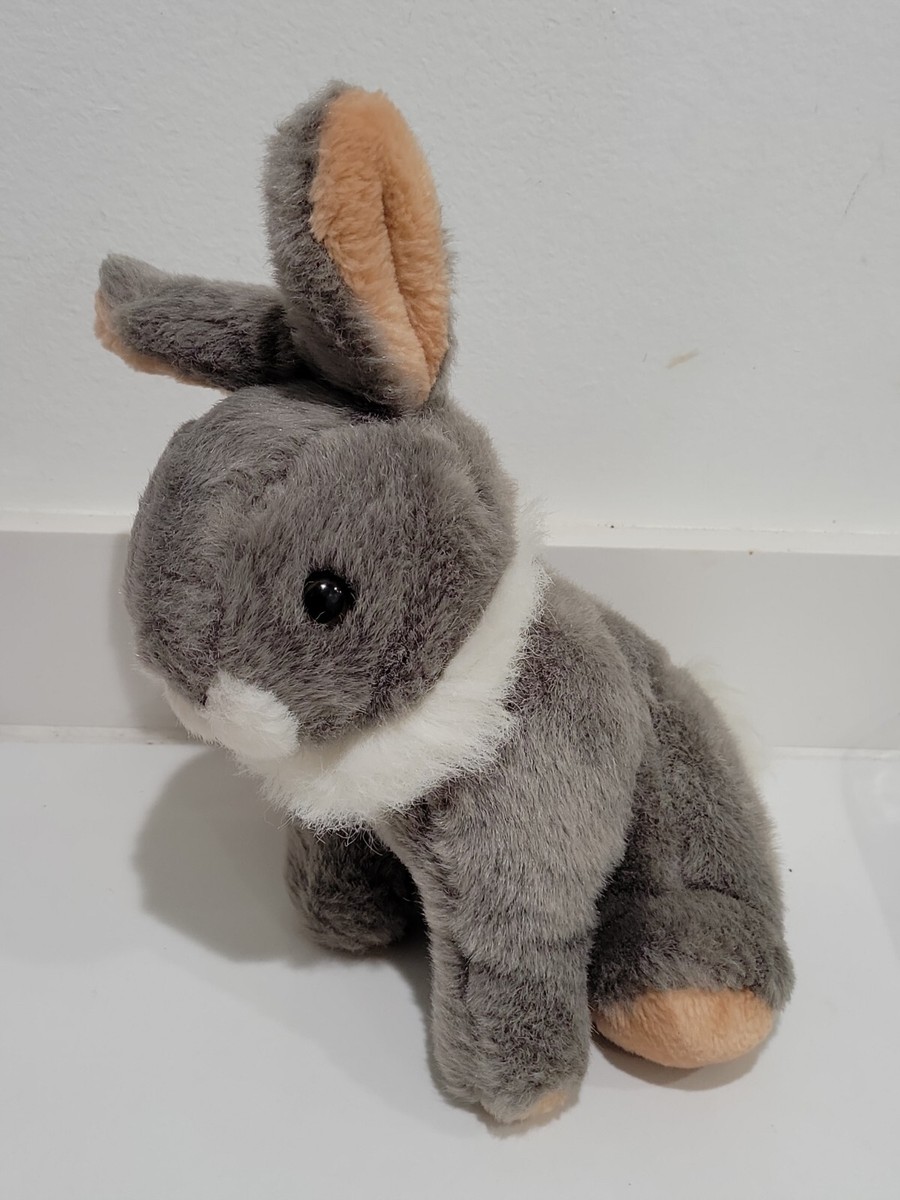 Vintage Gray Bunny Rabbit Fuzzy Plush Realistic Easter 11” | eBay