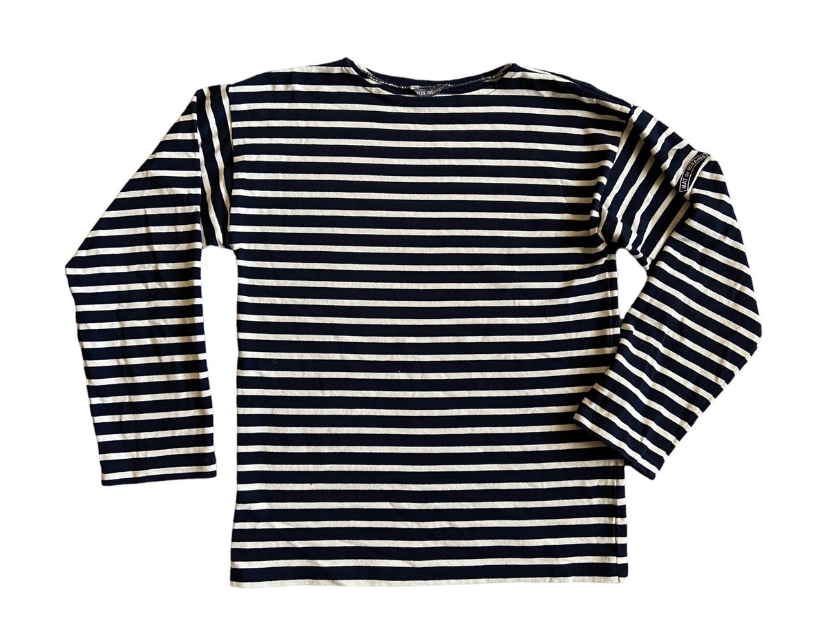 Mat de Misaine Chemise femme à manches longues à rayures bleu