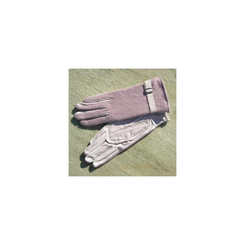Georges Morand Pink Wool and Kid Leather Wrist Gloves
