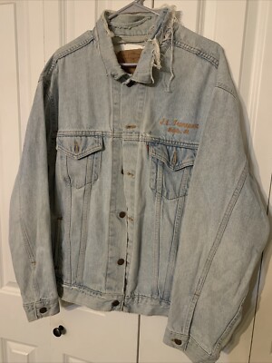 Levi s Standard Trucker Blue Jean Jacket 70507-4834 XL Trucker Worn Collar