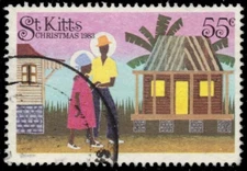 ST. KITTS 129 - Christmas "Mary and Joseph" (pb59353)