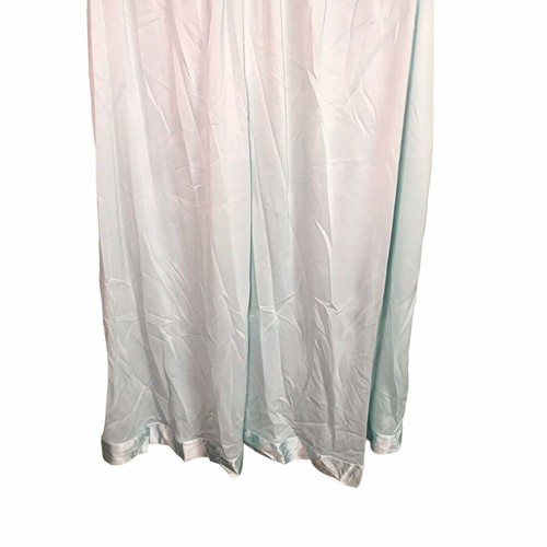 Vintage Vanity Fair Peignoir Set Large Nightgown & Robe Set Aqua Knee Length - Picture 5 of 10