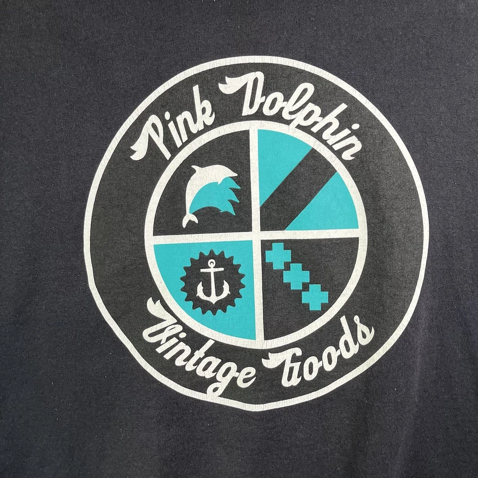 Sudadera de Colección Rara Delfín Rosa Para Hombres 2X-Grande Negra Gráfica Crew Pullover Foto 3 de 4