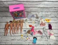 Vintage 1960's Barbie Ken Dolls HUGE Lot With Clothes Accessories Carry Case