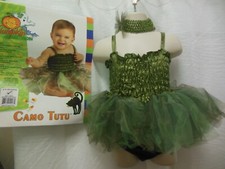 Baby Camoflauge Ballerina Tutu Costume size 6-9 months W/headpiece  panties