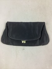 Vintage Coblentz Black Satin Clutch Purse Handbag