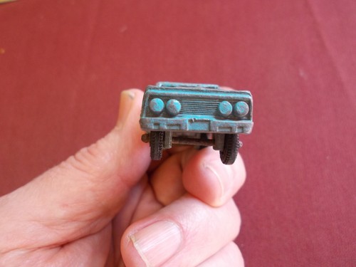 VINTAGE DIECAST ABHOLWAGEN SPIELZEUG CAMPER TOOTSIE MIDGET BLAU PATINA - Bild 17 von 20