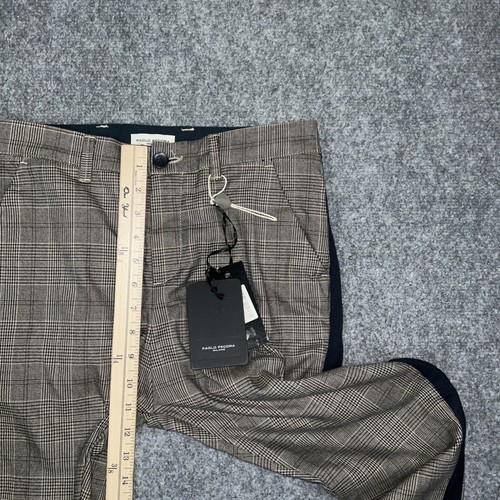 Paoloa Pecora Junior Pants Kids Size 14 yrs Brown Black Check Dress Trousers - Picture 5 of 10