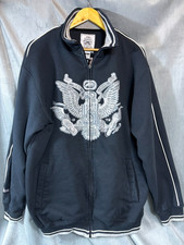 ECKO UNLTD Black L Embroidered EAGLE Rhinos Are Forever Zip Hoodie Y2K Hip Hop