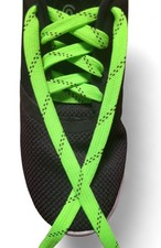 2 Pair- Retro Hockey Skate Laces extremeMAX flat 10mm wide tube style * NEW * 