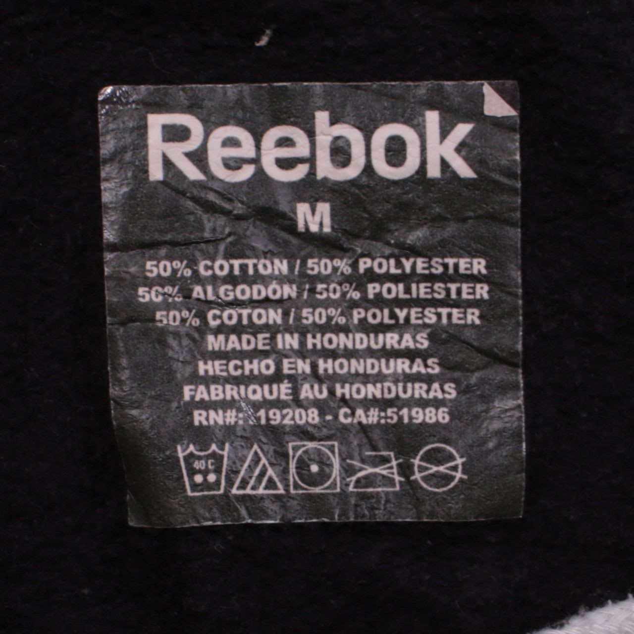 Reebok Black Hoodie Mens M image 4