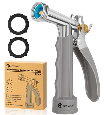 #ad AUTOMAN Full Size Garden Hose Nozzle High Pressure Pistol Grip Water Nozzle $11.79