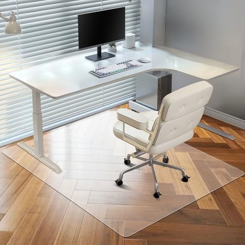 46x60 Clear Hardwood Floor Chair Mat for Large Office