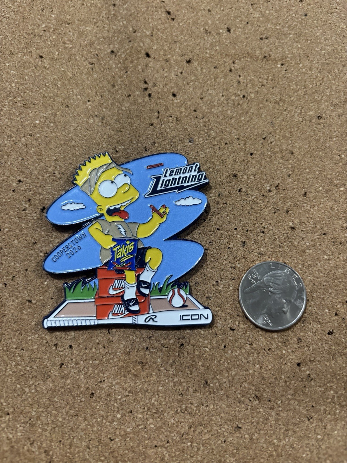 Cooperstown 2026 Bart Simpson Lightning Pin Week 9