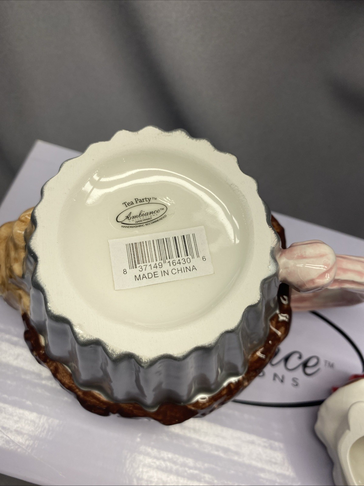 AMBIANCE COLLECTIONS "Cupcake" Hand Painted Teapot Original Box