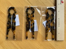 Lot of 3 Women's 4.5 inch Hair Pins for Long/Thick Hair Tortoise Shell Pattern