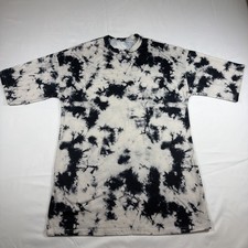 Shein black white tie dye women's size large dress.