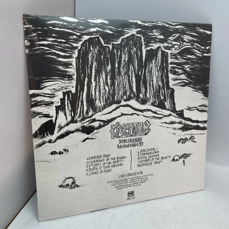 Kreator ‎Bonecrushing Rehearsals '85 Vinyl LP Germany 2023 Bone Red Splat MINT - Image 2 of 2