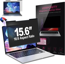 Magnetic Laptop Privacy Screen 15.6 Inch 16:9 Display, Removable Computer Shield