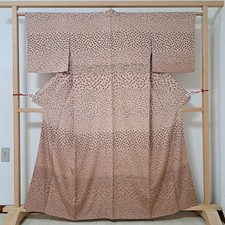 Koshida Silk Kimono Sleeve Casual Dress 69cm, Size 164.5cm Used Japan