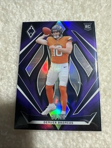 Bo Nix 2024 Panini Phoenix Purple Fade #159 RC Rookie