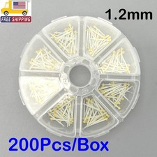 200Pcs/box Dental Fiber Post Quartz/Glass Screw/Straight Teeth Restorative 1.2mm