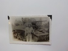 WW2 Photo Tank Soldier With Pistol Holster Goggles VTG Militaria WW11 WWII