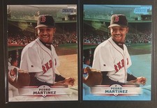 2025 Topps Stadium Club Pedro Martinez Red Sox Lot of 2 Light Blue and Base