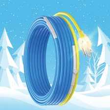 YeloDeer Heat Tape for Water Pipes – 120V 5W/Ft Self-Regulating + Thermostat 