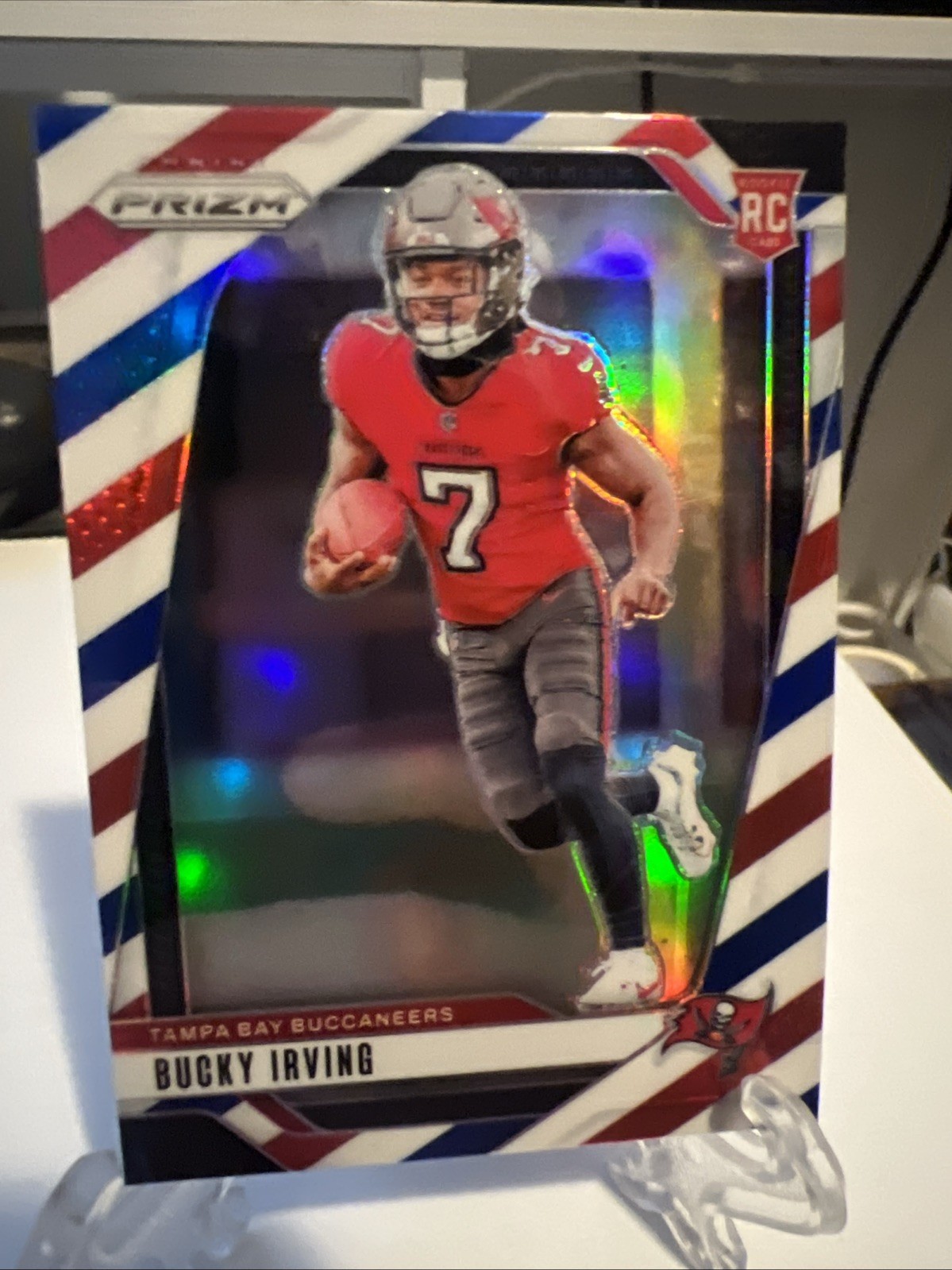 2024 Panini Prizm - Rookies Bucky Irving #316 Red White & Blue Prizm (RC)