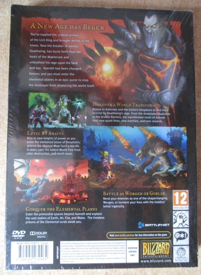 World Of Warcraft Cataclysm Expansion Set WOW PC Disc Game BRAND NEW SEALED - Image 2 of 2