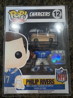 VAULTED Funko Pop! Football: PHILIP RIVERS #12 San Diego Chargers w/Protector