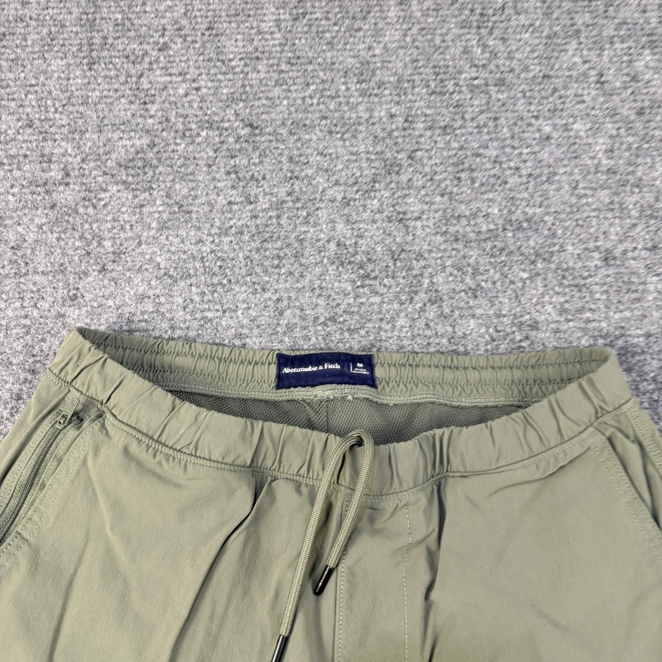 Abercrombie & Fitch Shorts Mens Medium Green Mesh Lined Swim Trunks Drawstring - Image 3 of 4