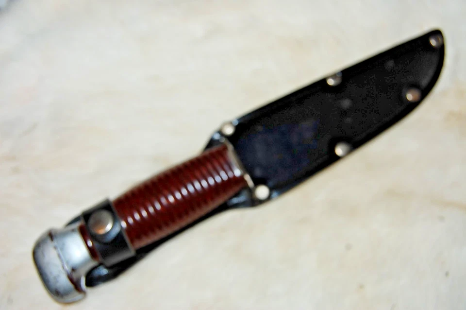 Cuchillo y funda de caza de 10,75" hoja fija OKAPI de colección RARO - Hecho en Alemania Foto 4 de 4