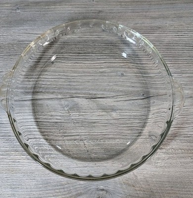 Pyrex 209 Clear Glass 9 Inch Pie Plate Baking Dish 23cm Made in USA Vintage