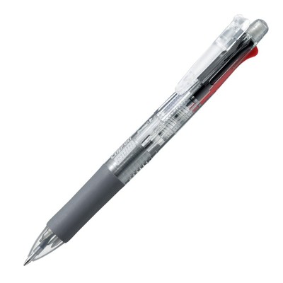 ZEBRA Multi-Function Pen, 4 Colors + Sharp Clip-On Multi, Transparent, 10 Pieces
