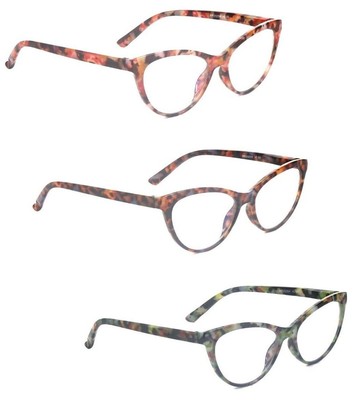 Cat Eye Retro Blumen Design Lesebrille Damen 60er Jahre Federscharniere DX101