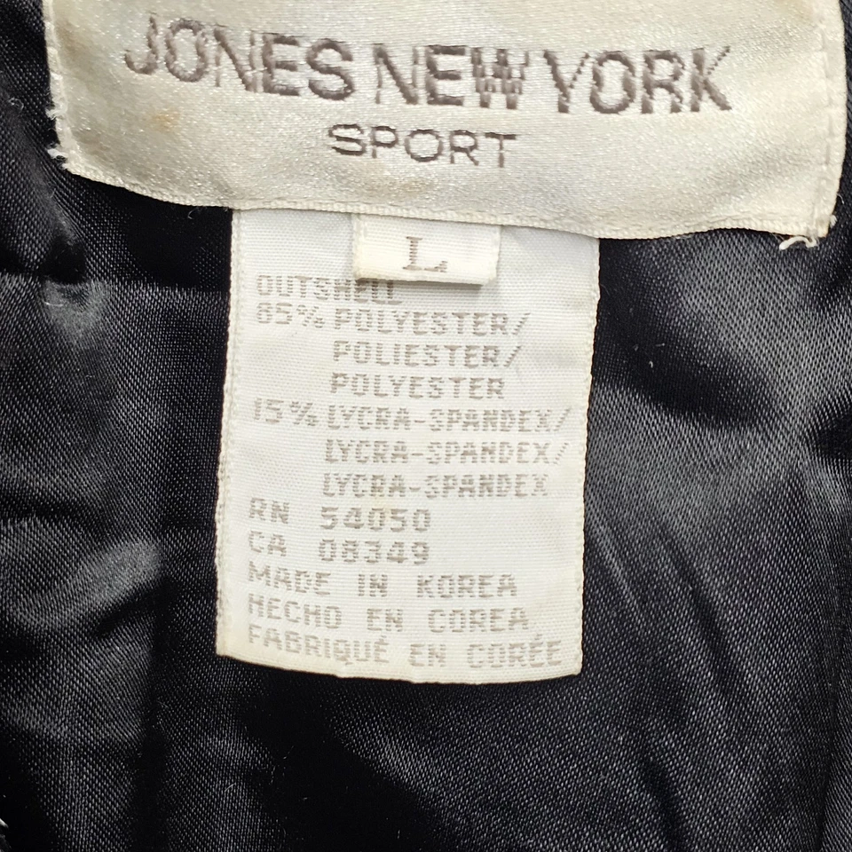 Jaqueta Casaco Vintage Jones New York Gola de Pele Veludo Preto Zíper Completo Tamanho Grande - Imagem 4 de 4