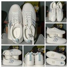 NEW Ted Baker Women's Leather Sneaker Shoes - BLUE/WHITE