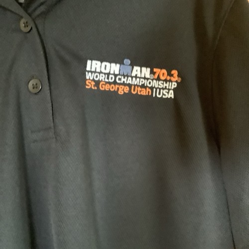 Ironman 70.3 World Championship St. George, Utah, Black Large Shirt With Collar