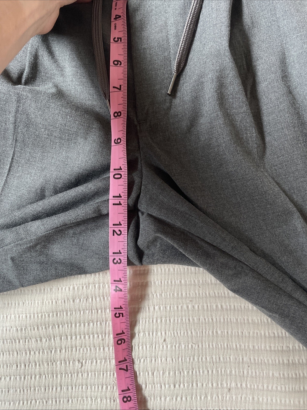 Vintage Drawstring Viscose Polyester Trousers Gre… - image 5