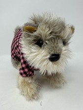 PMT Holdings 7" Stuffed Plush Yorkshire Terrier Yorkie Dog Pup Gingham Outfit